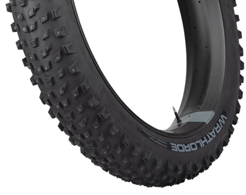 45NRTH - Wrathlorde Tire 26 x 4.2 Tubeless Folding Black 120tpi 300 XL Concave Carbide Aluminum Studs