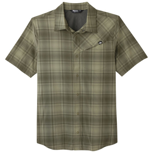 Outdoor Research - Astroman Short Sleeve Sun Shirt - Men's - Lead Plaid