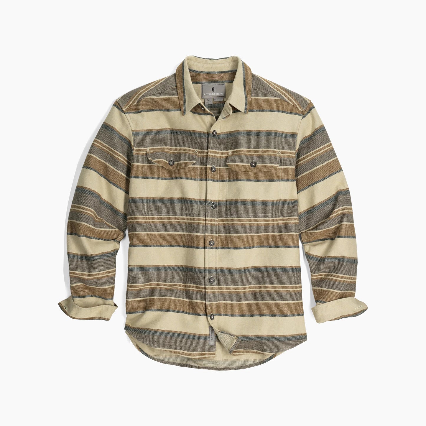 Royal Robbins - Clouds Rest Hemp Long Sleeve - Men's - Bistre Pacific Crest Stripe
