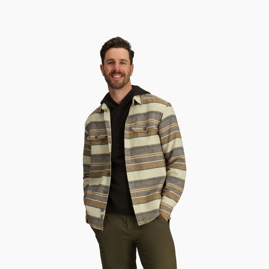 Royal Robbins - Clouds Rest Hemp Long Sleeve - Men's - Bistre Pacific Crest Stripe