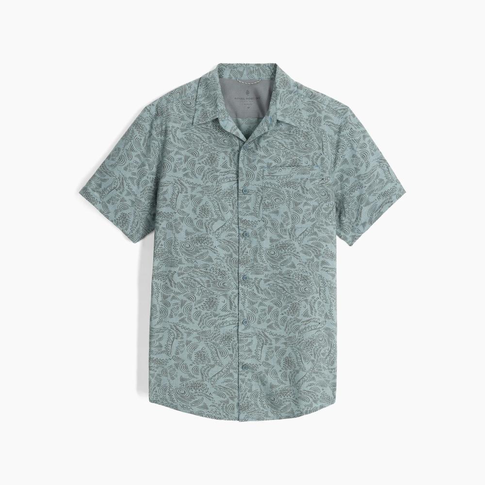 Royal Robbins - Amp Lite II Short Sleeve - Men's - Lt Slate Htr River Pt