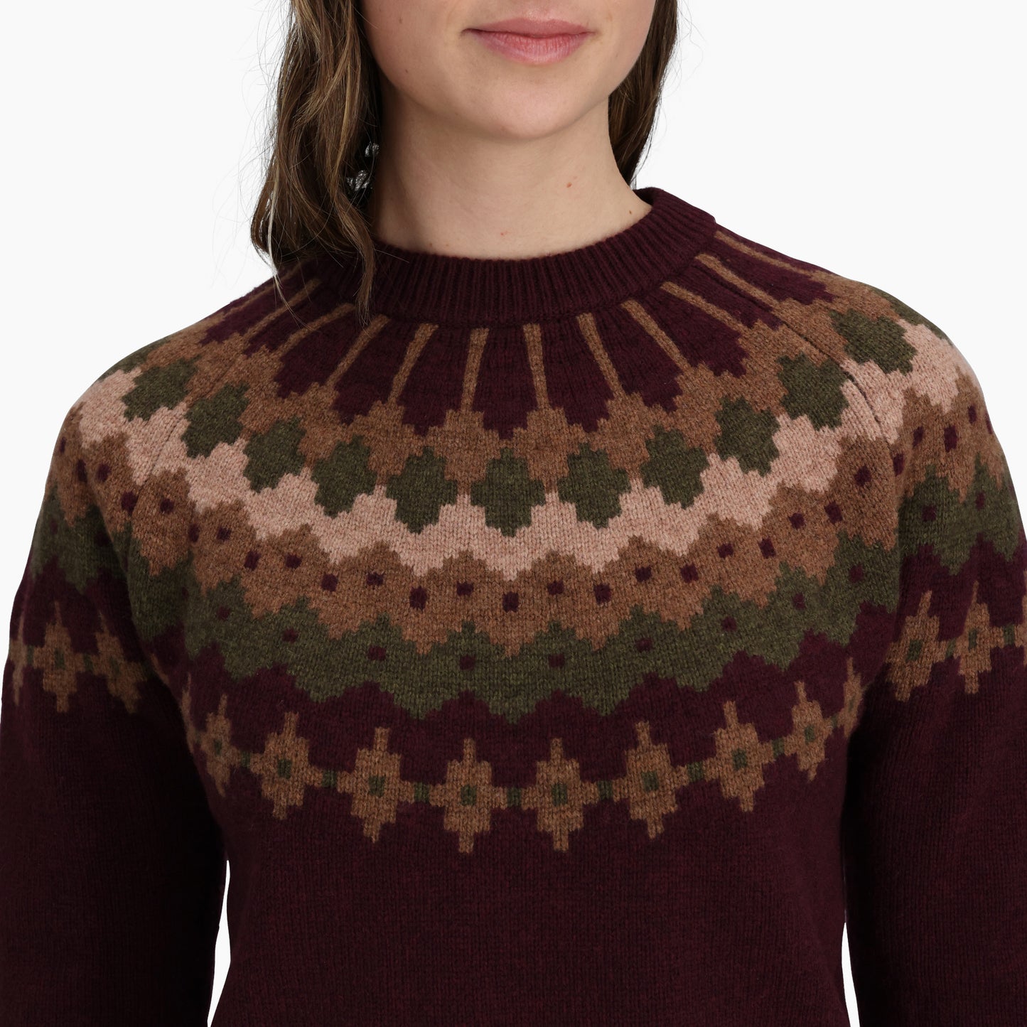 Royal Robbins - Rockcraft Wool Crew - Loganberry Htr Snowcreek Pt