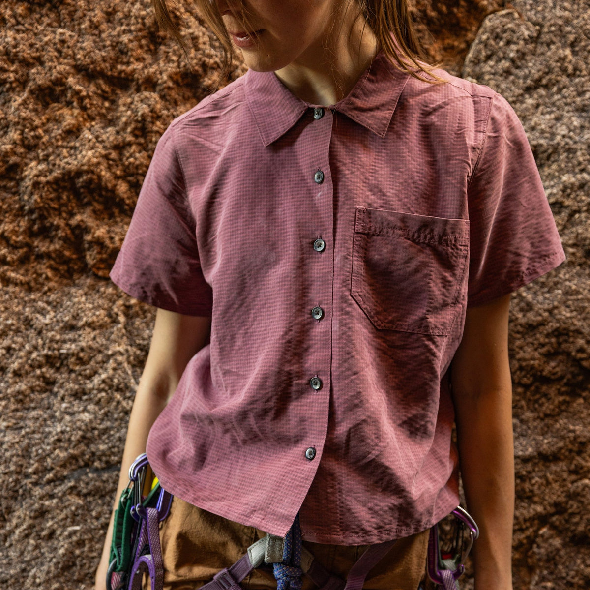 Royal Robbins - Desert Pucker Short Sleeve - Women's - Wild Rhubarb