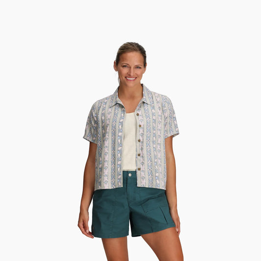 Royal Robbins - Camino Pucker Short Sleeve - Women's - Sage Leaf Botanist Pt