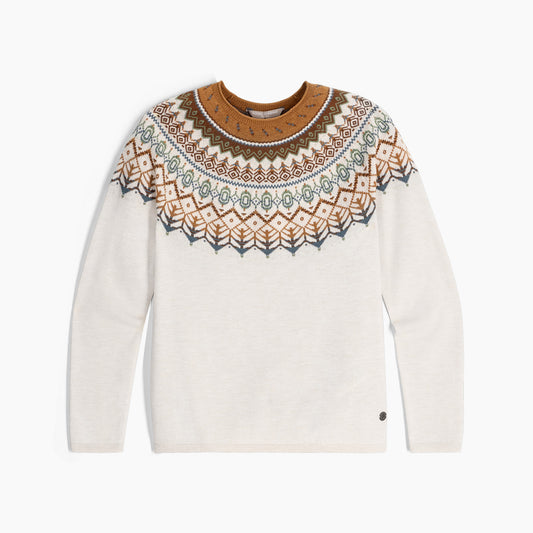 Royal Robbins - Westlands Fairisle Crew - Women's - Chalk Htr Monarch Pt