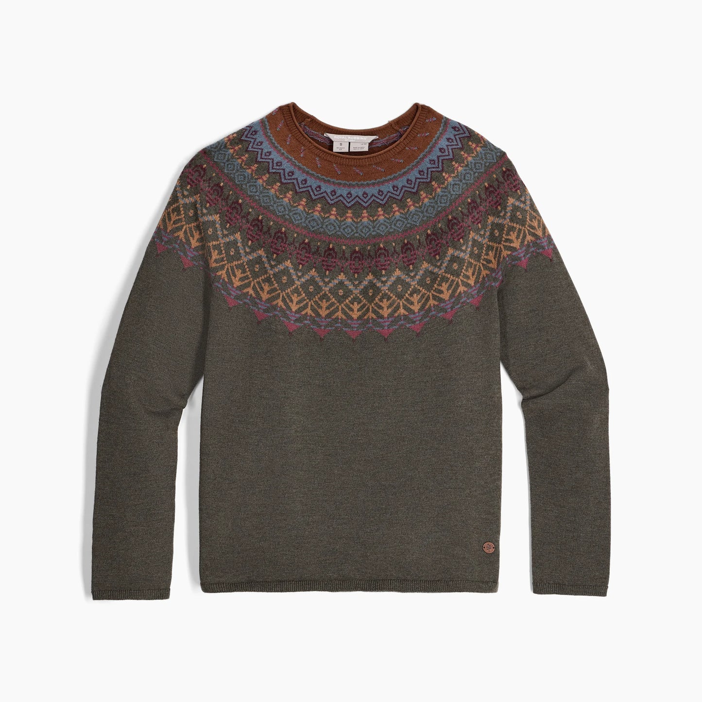 Royal Robbins - Westlands Fairisle Crew - Women's - Everglade Htr Monarch Pt