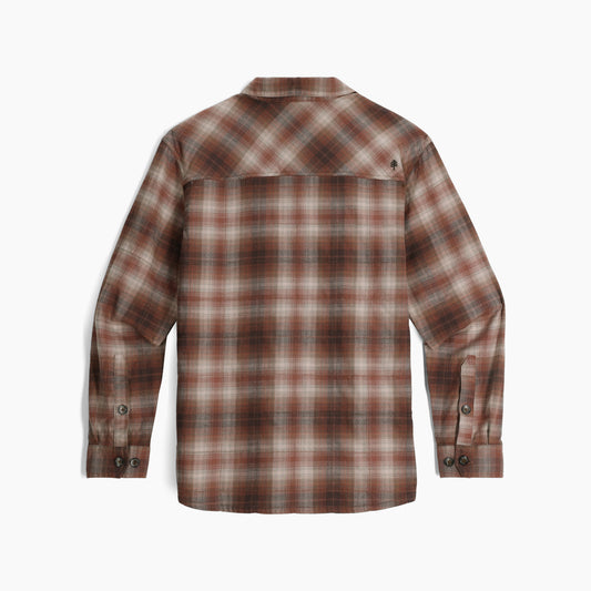 Royal Robbins - Snowcap Lined Flannel Long Sleeve - Men's - Seal Brown Tioga Pld