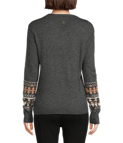 Sherpa - Maya V-Neck Sweater - Verdigris