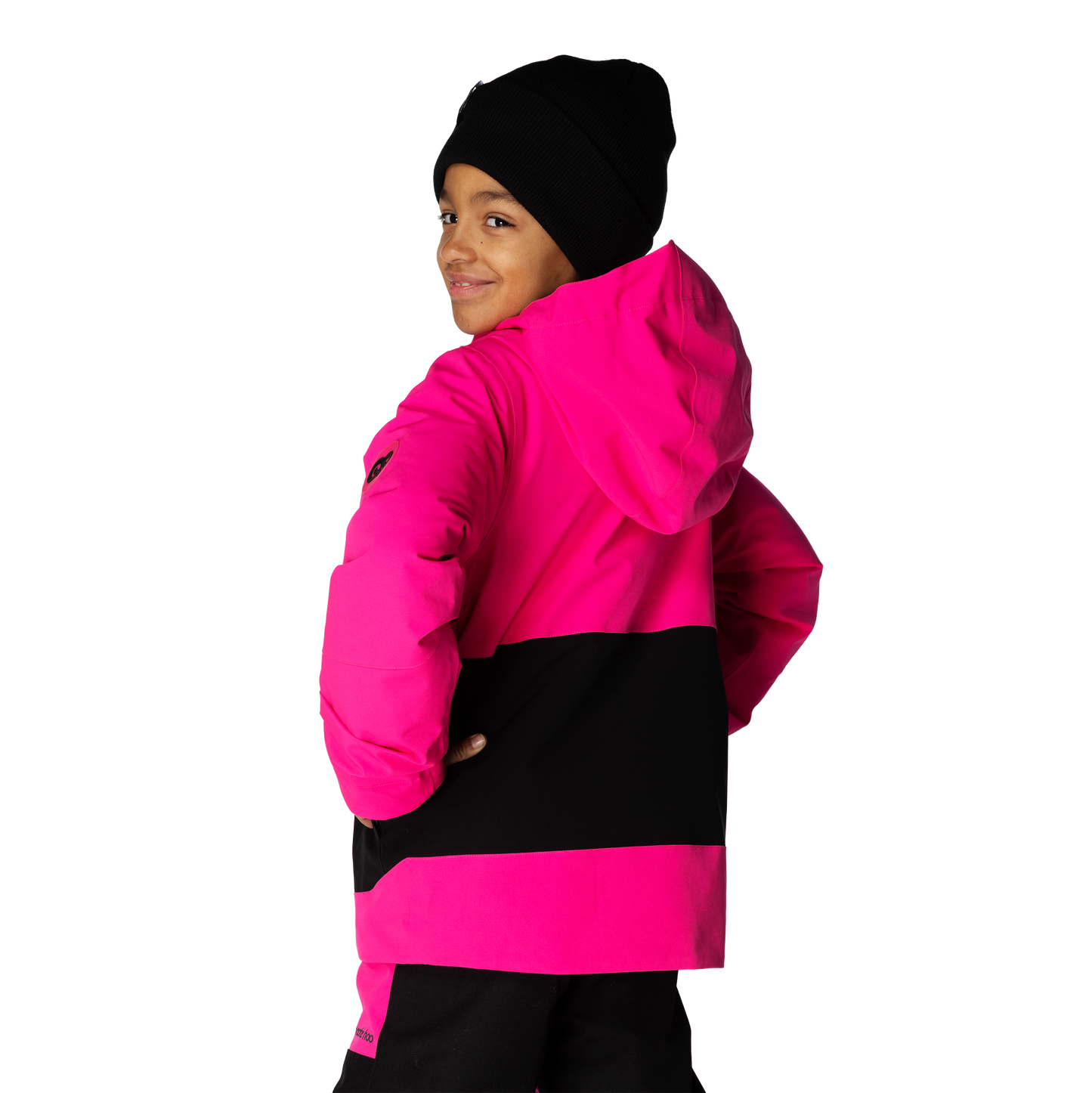 Kids Pinnakle Insulated Jacket - Hot Pink/Raven Black