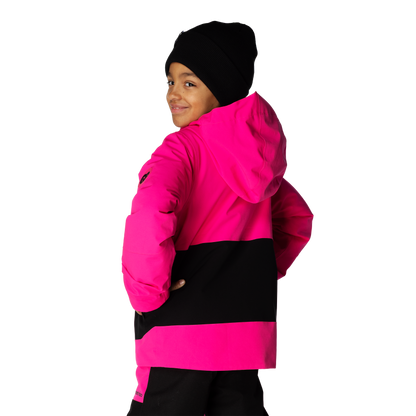 Kids Pinnakle Insulated Jacket - Hot Pink/Raven Black