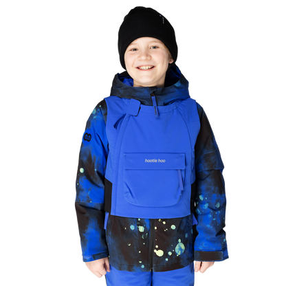 Kids Insulated Jet Vest - Vivid Blue/Raven Black