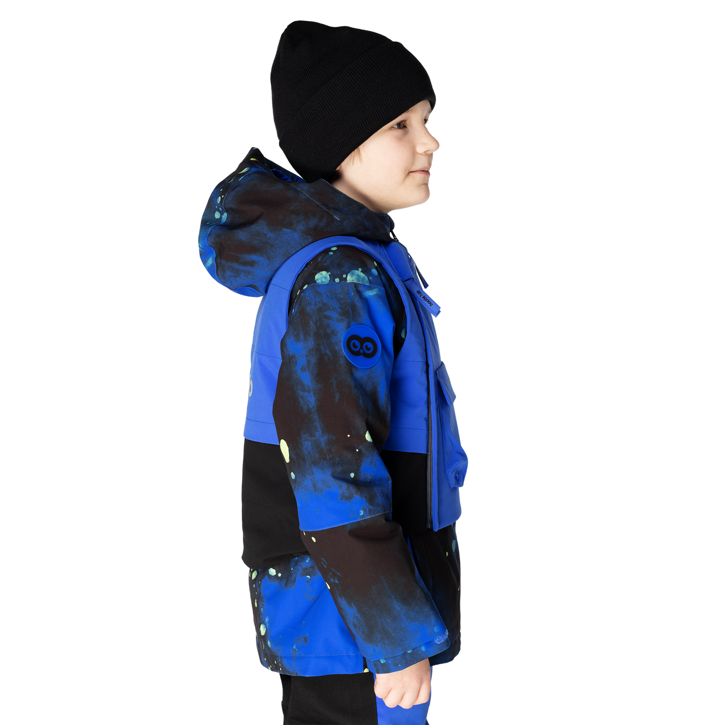 Kids Insulated Jet Vest - Vivid Blue/Raven Black