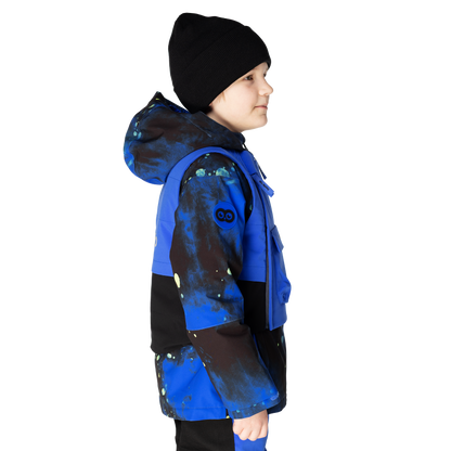 Kids Insulated Jet Vest - Vivid Blue/Raven Black