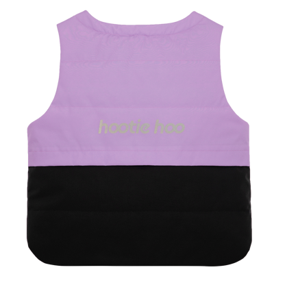Kids Insulated Jet Vest - Lavender/Raven Black