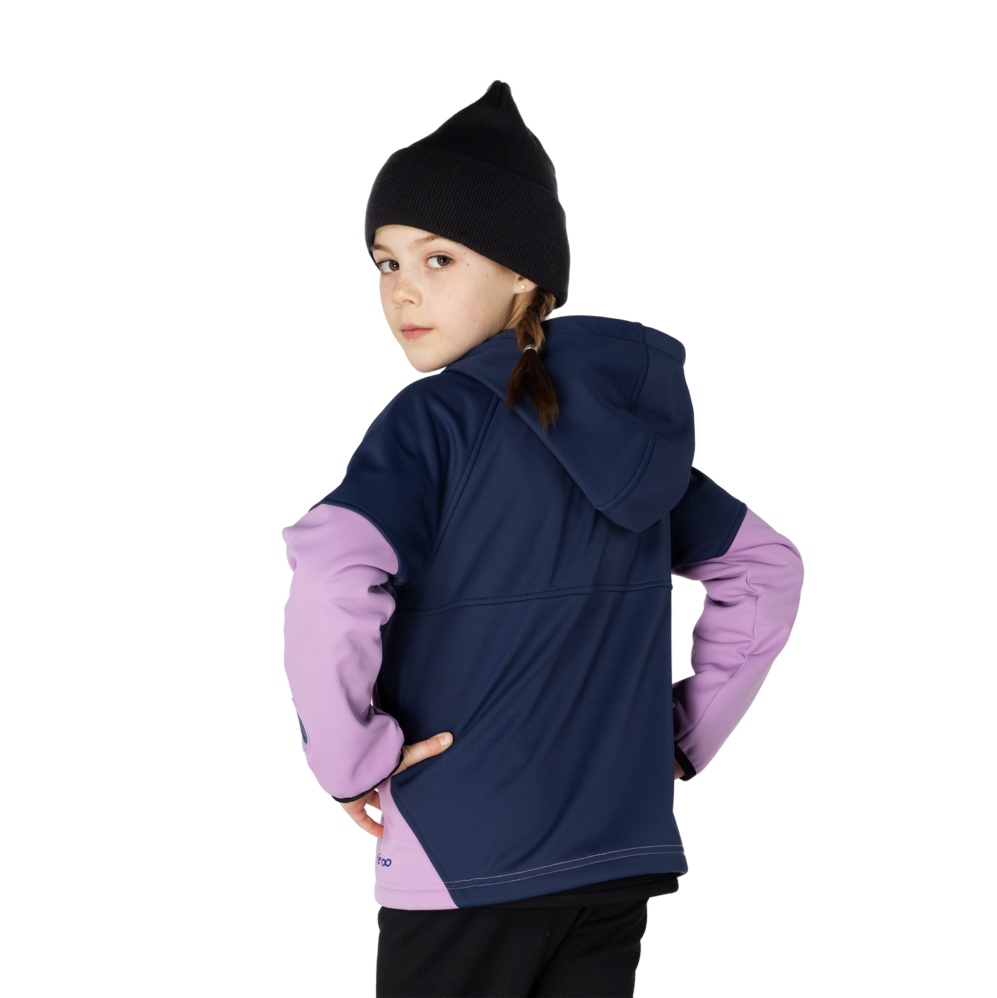 Kids Brighton Bonded Fleece Jacket - Sea Blue/Lavender