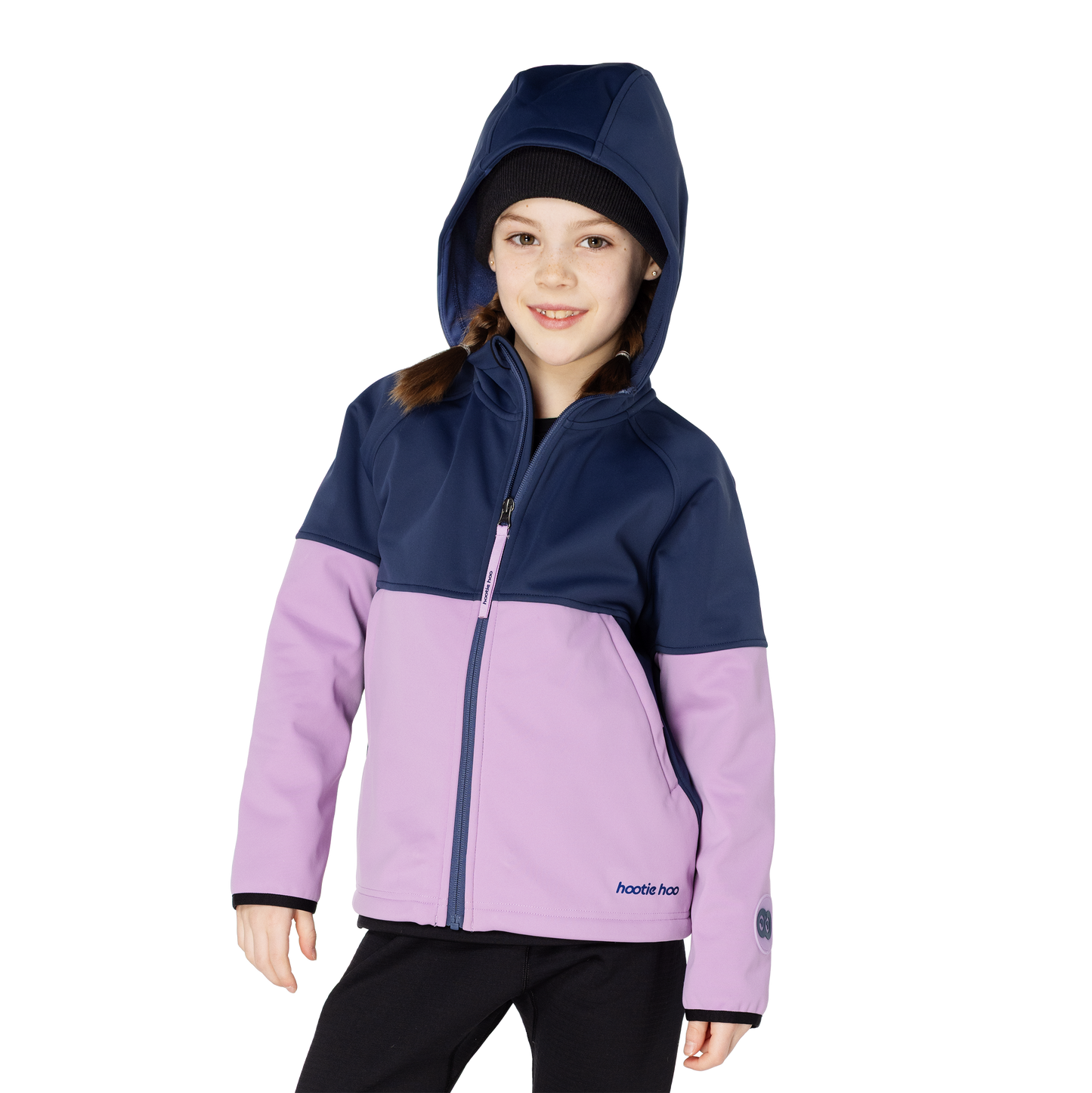 Kids Brighton Bonded Fleece Jacket - Sea Blue/Lavender