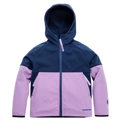 Kids Brighton Bonded Fleece Jacket - Sea Blue/Lavender