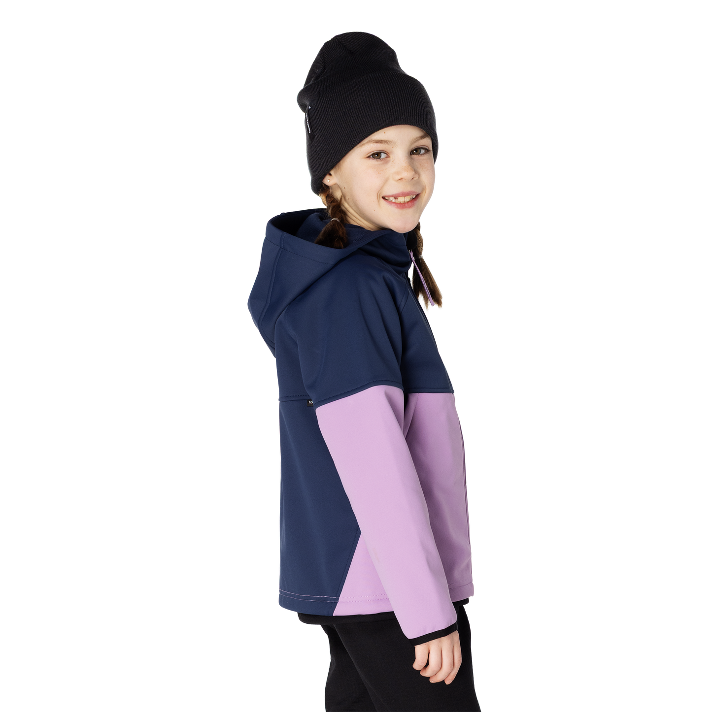 Kids Brighton Bonded Fleece Jacket - Sea Blue/Lavender