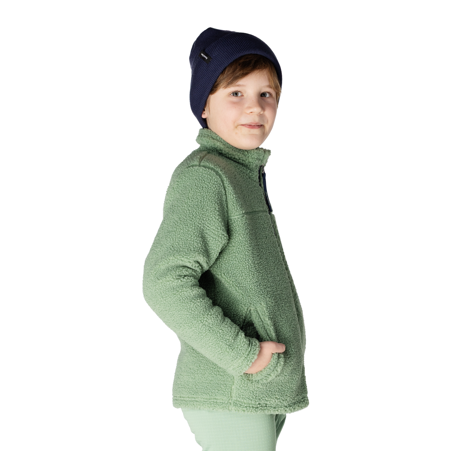 Kids Eyas Popcorn Fleece Jacket - Basil