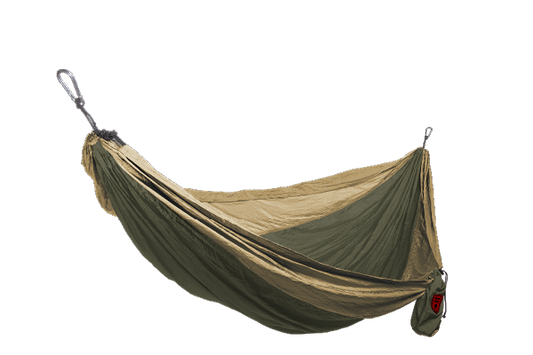 Grand Trunk - Double Deluxe Parachute Nylon Hammock w/Straps - Olive/Khaki