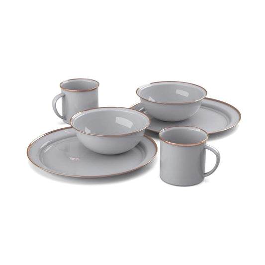 GSI Outdoors - Mesa 2 Person Enamelware Tableset - Earl Grey