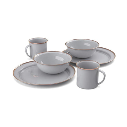 GSI Outdoors - Mesa 2 Person Enamelware Tableset - Earl Grey