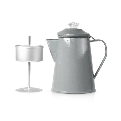 GSI Outdoors - Mesa 2 qt. Enamelware Coffee Pot - Earl Grey