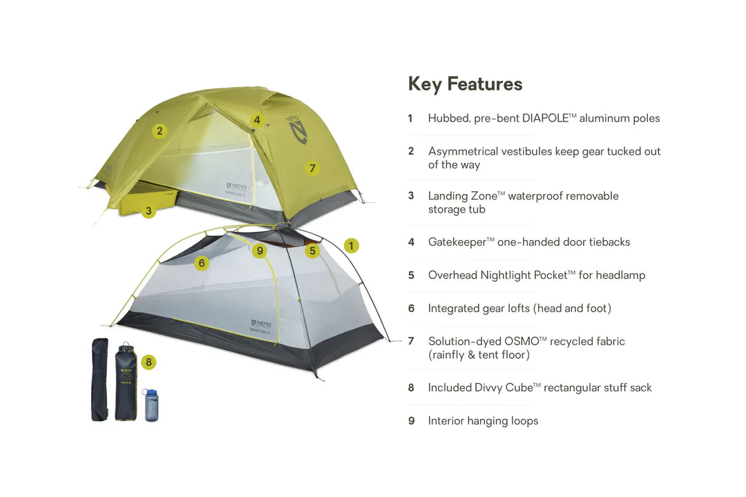 Nemo - Dragonfly Osmo 2P Tent - Birch Bud