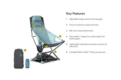 Nemo - Satellite Reclining Camp Chair - Arctic Aquifer