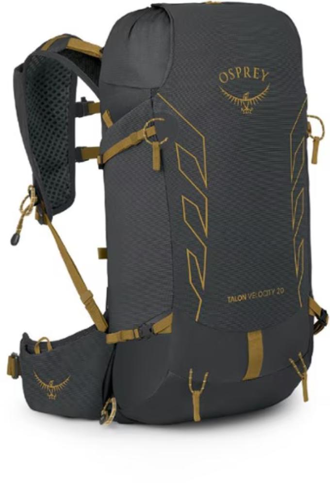Osprey - Talon Velocity 20 - Men's - Dark Charcoal/Tumbleweed Yellow