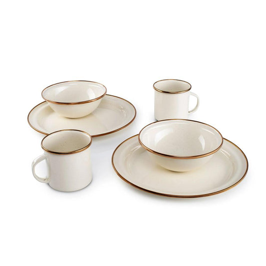 GSI Outdoors - Mesa 2 Person Enamelware Tableset - Cream