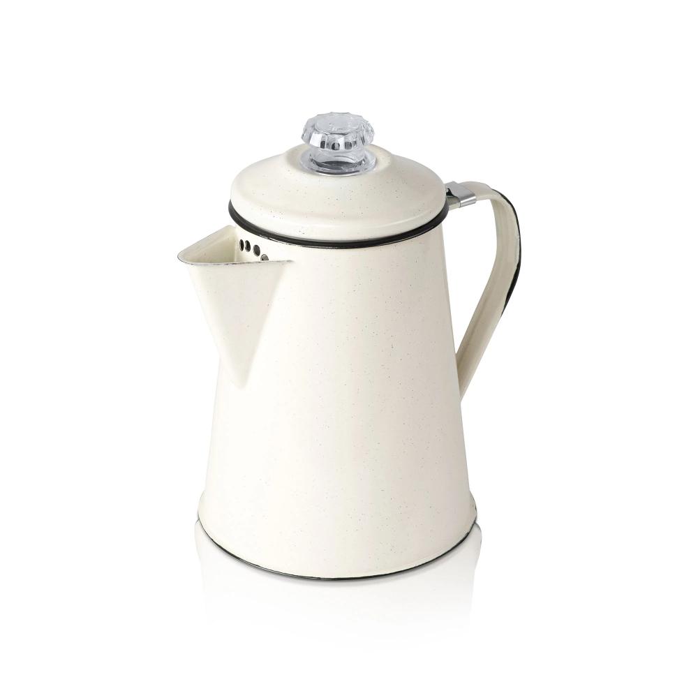 GSI Outdoors - Mesa 2 qt. Enamelware Coffee Pot - Earl Grey