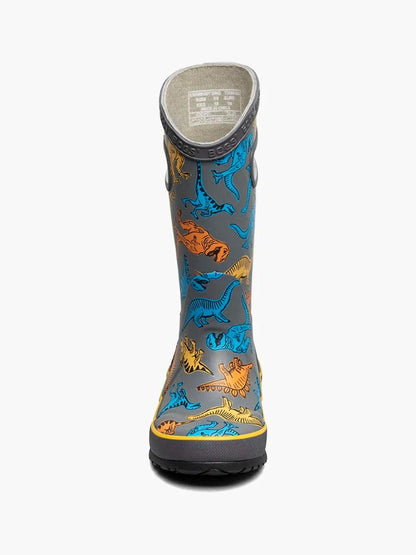 Bogs - Super Dino Rainboot - Kids' - Gray Multi