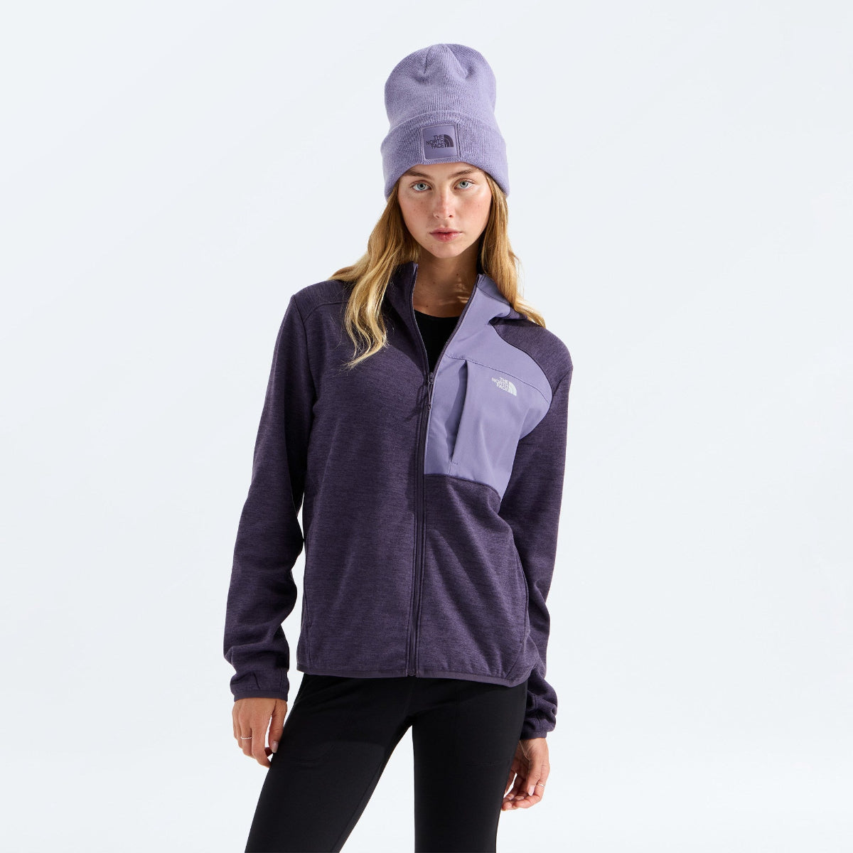 The North Face - Women's TNF Performance Fleece Full Zip Hoodie - Endless Dusk Dark Heather/Grounded Plum