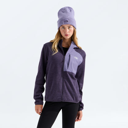 The North Face - Women's TNF Performance Fleece Full Zip Hoodie - Endless Dusk Dark Heather/Grounded Plum