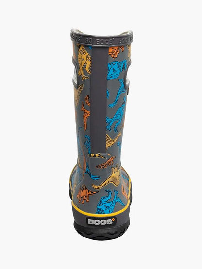 Bogs - Super Dino Rainboot - Kids' - Gray Multi
