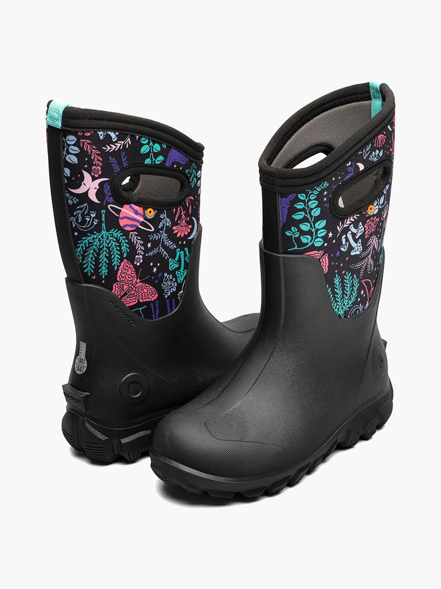 Bogs - Kids' Classic Seamless Cosmic Forest - Black Multi