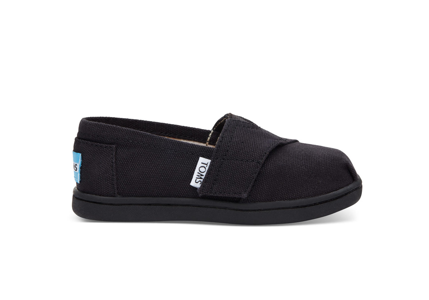 Toms - Tiny Alpargata Espadrille - Kids - Black Cnvs