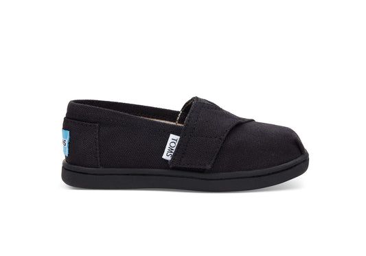 Toms - Tiny Alpargata Espadrille - Kids - Black Cnvs