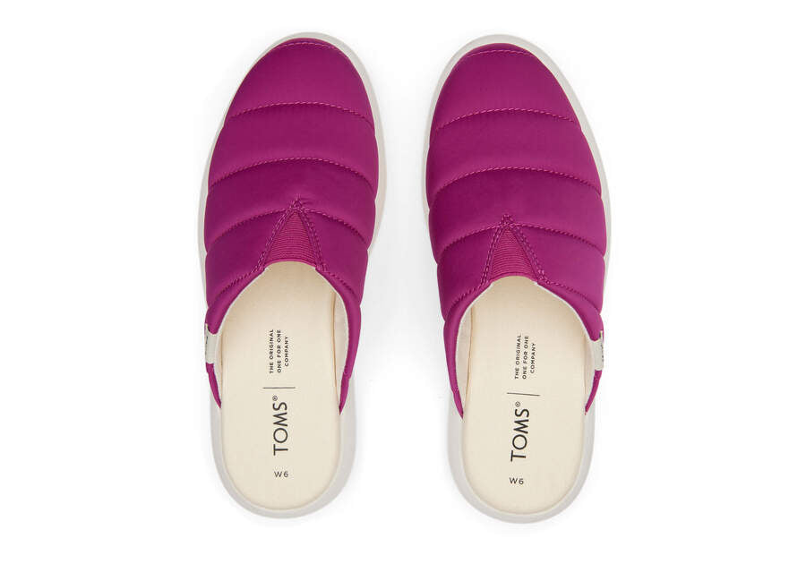 TOMS - Alpargata Mallow Women's Mule - Dk Fuch Matte Woven Almamu Sneak