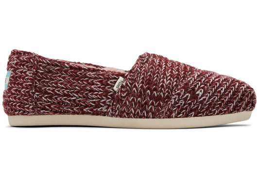 Toms - Alpargata Espadrille - Women's - Burgundy Multi Cozy Sweater Knit