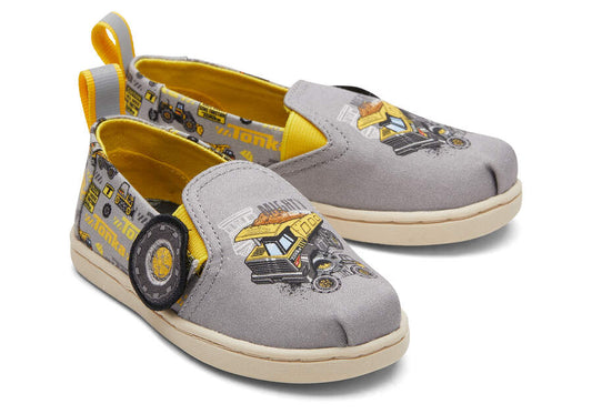 Toms - Tiny Alpargata Twin Gore Espadrille - Kid's - Ult Gry Tnk Ctn Pt