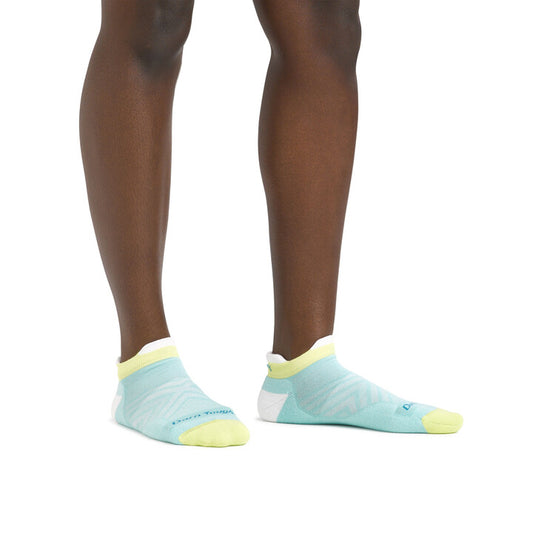 Darn Tough - Women's Run CoolMax No Show Tab UL Cushion - Aqua