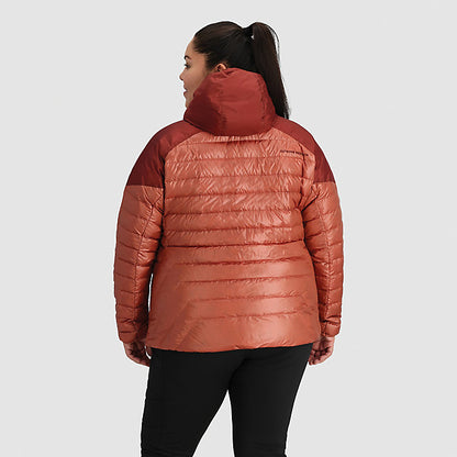Outdoor Research - Helium Down Hoodie - Women's Plus - Cinnamon/Brick