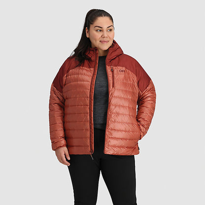 Outdoor Research - Helium Down Hoodie - Women's Plus - Cinnamon/Brick
