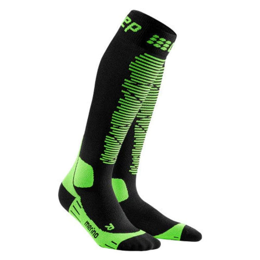 CEP - Ski Merino Socks - Women's - Black/Green