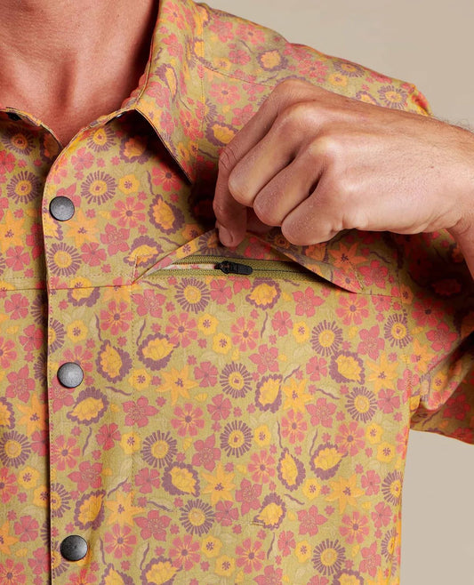 Toad and Co - Boundless Short Sleeve Shirt - Men's - Faded Lilac Aloha Print