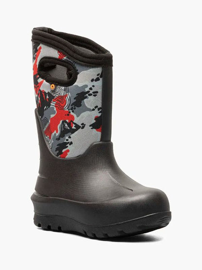 Bogs - Topo Camo Rainboot - Kids - Black Multi