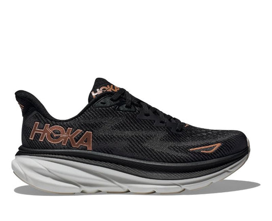 Hoka - Clifton 9 - Women's - Black/Rose Gold