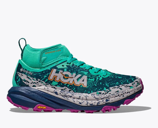 Hoka - Speedgoat 6 Mid Gtx - Women's - Electric Aqua / Midnight